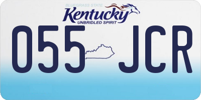 KY license plate 055JCR