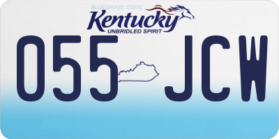 KY license plate 055JCW