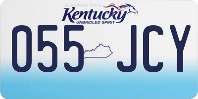 KY license plate 055JCY