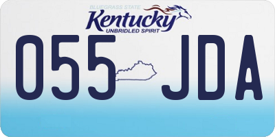 KY license plate 055JDA