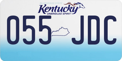 KY license plate 055JDC
