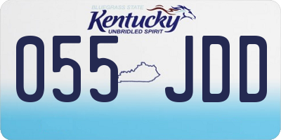 KY license plate 055JDD