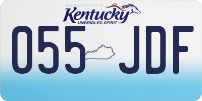 KY license plate 055JDF