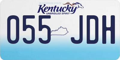 KY license plate 055JDH