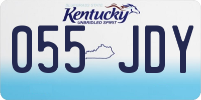 KY license plate 055JDY