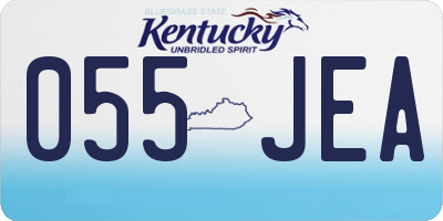 KY license plate 055JEA