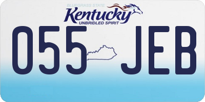 KY license plate 055JEB