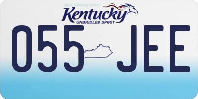 KY license plate 055JEE