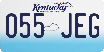 KY license plate 055JEG