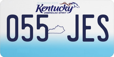 KY license plate 055JES