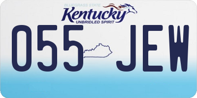KY license plate 055JEW