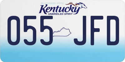 KY license plate 055JFD