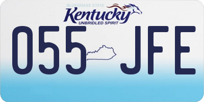 KY license plate 055JFE