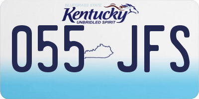 KY license plate 055JFS