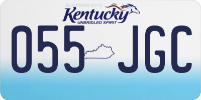 KY license plate 055JGC