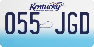 KY license plate 055JGD