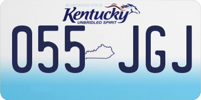 KY license plate 055JGJ