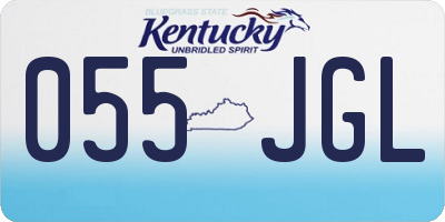 KY license plate 055JGL