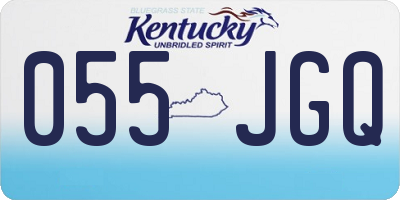 KY license plate 055JGQ