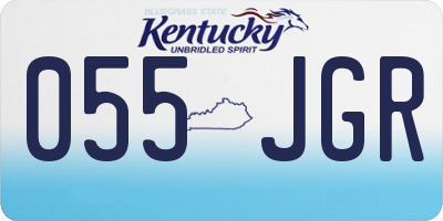 KY license plate 055JGR