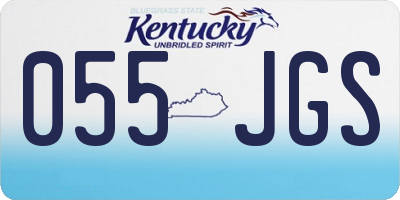 KY license plate 055JGS