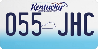 KY license plate 055JHC