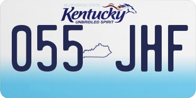 KY license plate 055JHF