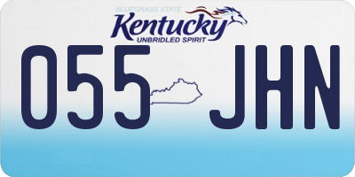 KY license plate 055JHN