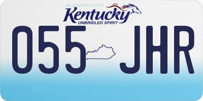 KY license plate 055JHR