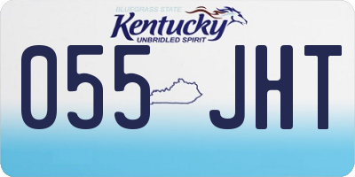 KY license plate 055JHT