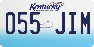KY license plate 055JIM