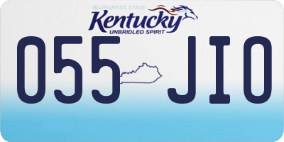 KY license plate 055JIO