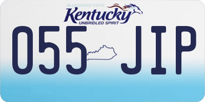 KY license plate 055JIP