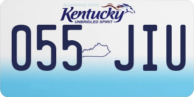 KY license plate 055JIU