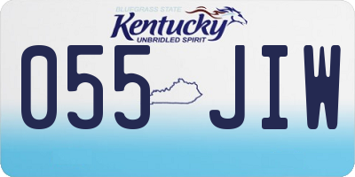 KY license plate 055JIW