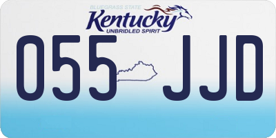 KY license plate 055JJD