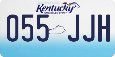 KY license plate 055JJH
