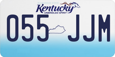 KY license plate 055JJM