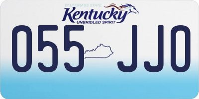 KY license plate 055JJO