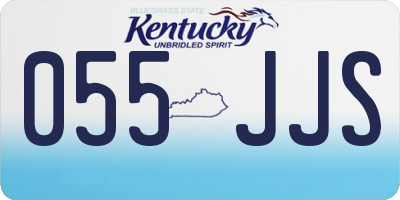 KY license plate 055JJS