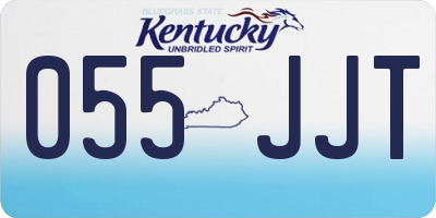 KY license plate 055JJT
