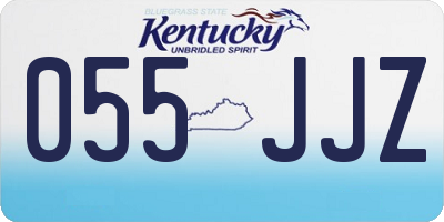 KY license plate 055JJZ