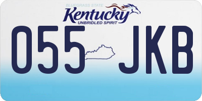 KY license plate 055JKB
