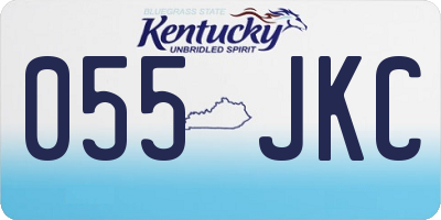 KY license plate 055JKC