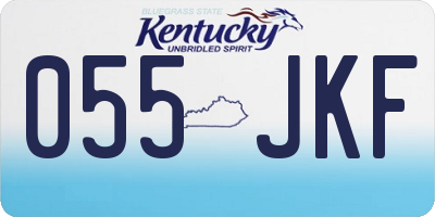 KY license plate 055JKF
