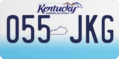 KY license plate 055JKG