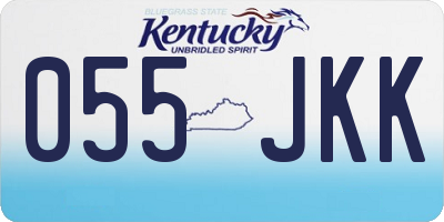 KY license plate 055JKK