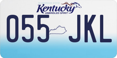 KY license plate 055JKL