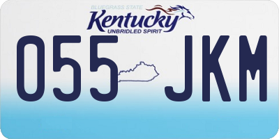 KY license plate 055JKM