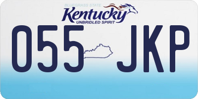 KY license plate 055JKP